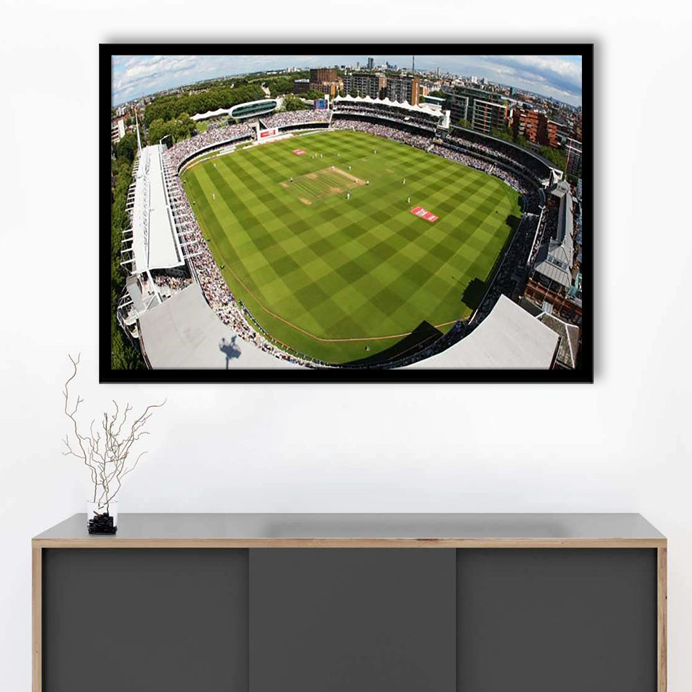 England Lord's Cricket Ground, Stadium Canvas, Sport Art, Gift for him, Framed Art Print Wall Decor, Picture Framed