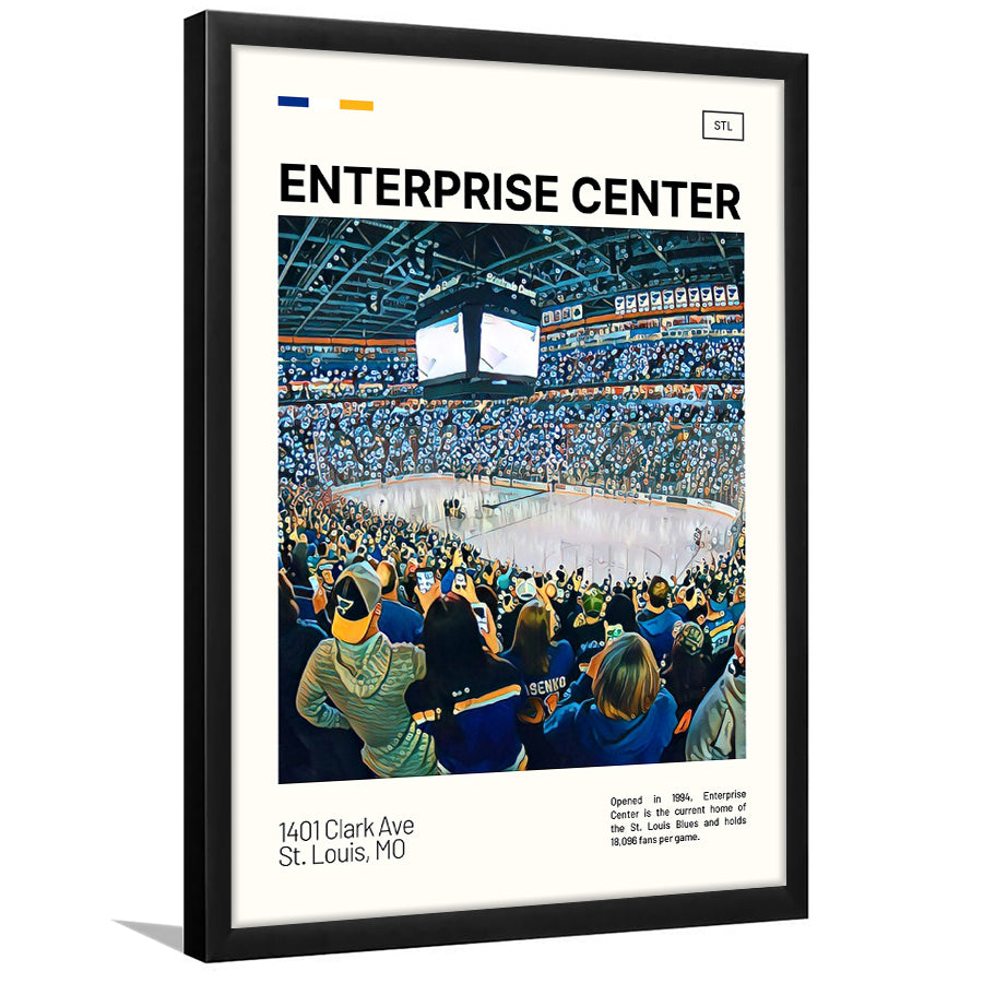 Enterprise Center Print, St. Louis Blues Stadium Art, Gifts for him, Sport Art, Framed Art Print Wall Decor