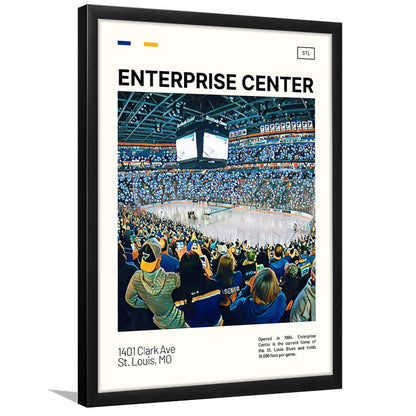 Enterprise Center Print, St. Louis Blues Stadium Art, Gifts for him, Sport Art, Framed Art Print Wall Decor