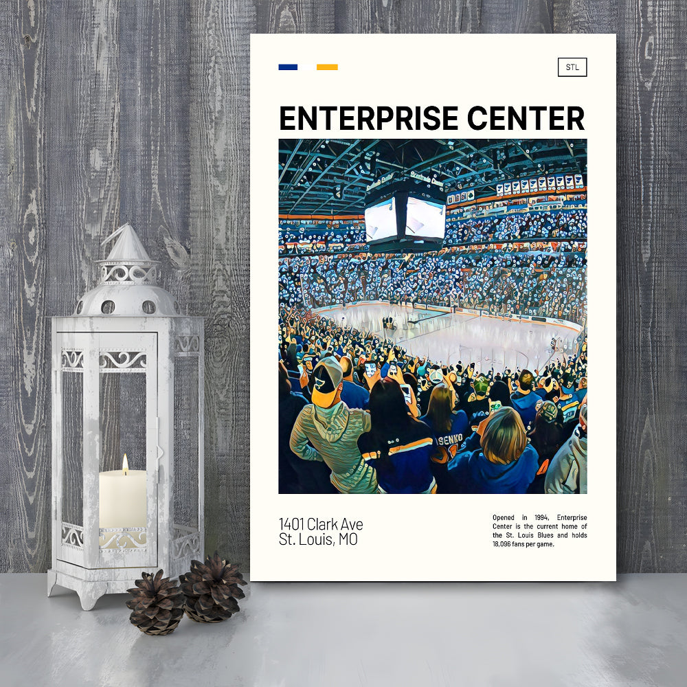 Enterprise Center Print, St. Louis Blues Stadium Canvas Art, Fan Gifts, Sport Art, Canvas Print Wall Art
