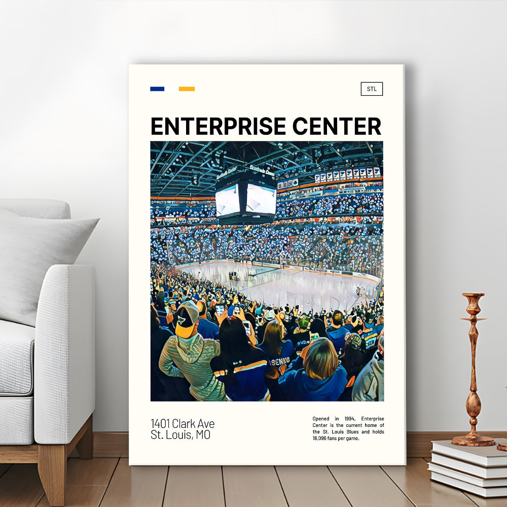 Enterprise Center Print, St. Louis Blues Stadium Canvas Art, Fan Gifts, Sport Art, Canvas Print Wall Art