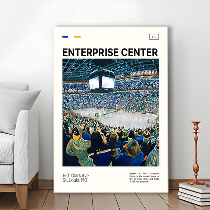 Enterprise Center Print, St. Louis Blues Stadium Canvas Art, Fan Gifts, Sport Art, Canvas Print Wall Art