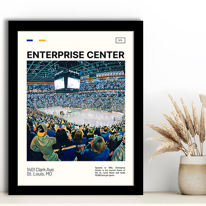 Enterprise Center Print, St. Louis Blues Stadium Art, Gifts for him, Sport Art, Framed Art Print Wall Decor