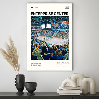 Enterprise Center Print, St. Louis Blues Stadium Canvas Art, Fan Gifts, Sport Art, Canvas Print Wall Art