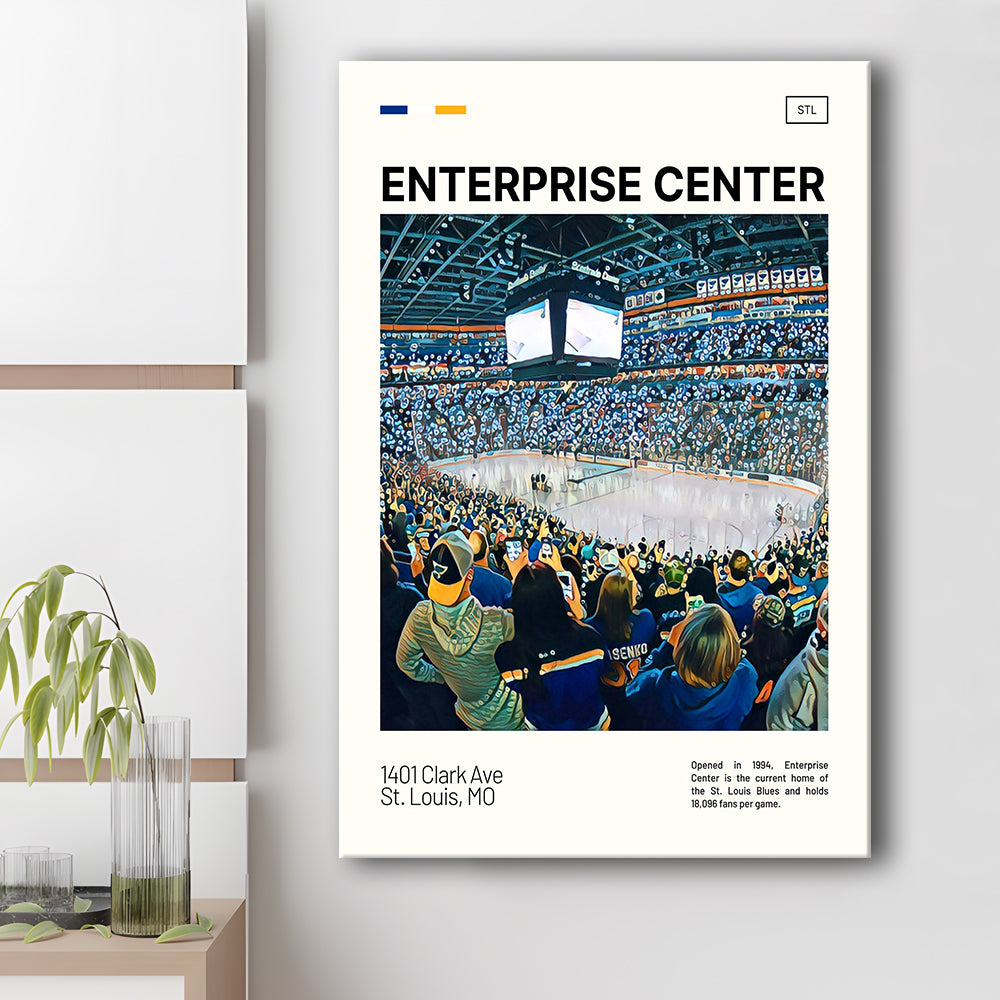 Enterprise Center Print, St. Louis Blues Stadium Canvas Art, Fan Gifts, Sport Art, Canvas Print Wall Art