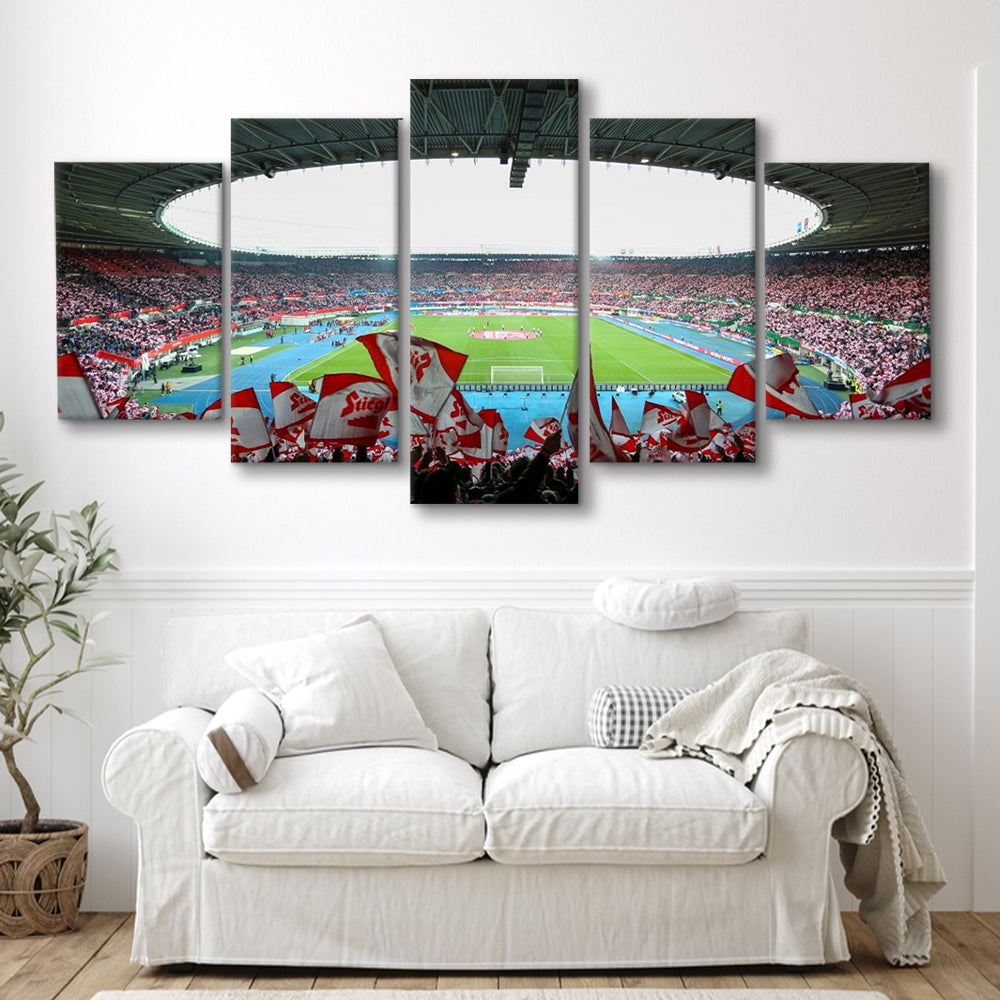 Ernst Happel Stadion Wien, Stadium Canvas, Sport Art, Gift for him, 5 Panel, Large Canvas, Canvas Print Wall Art