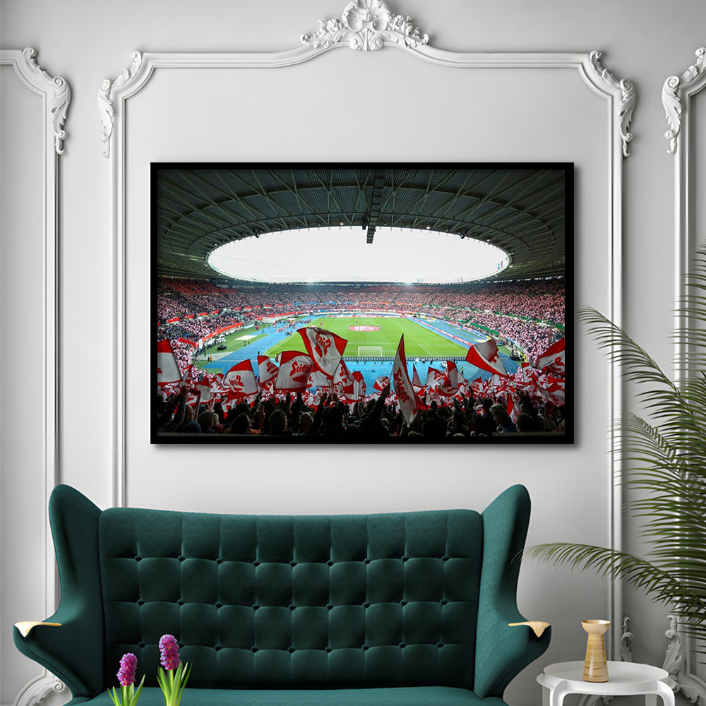 Ernst Happel Stadion Wien, Stadium Canvas, Sport Art, Gift for him, Framed Art Print Wall Decor, Picture Framed