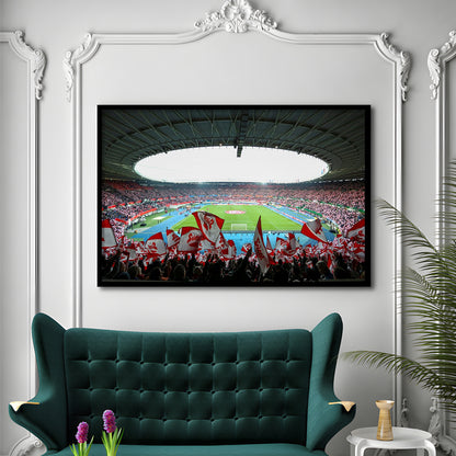 Ernst Happel Stadion Wien, Stadium Canvas, Sport Art, Gift for him, Framed Art Print Wall Decor, Picture Framed
