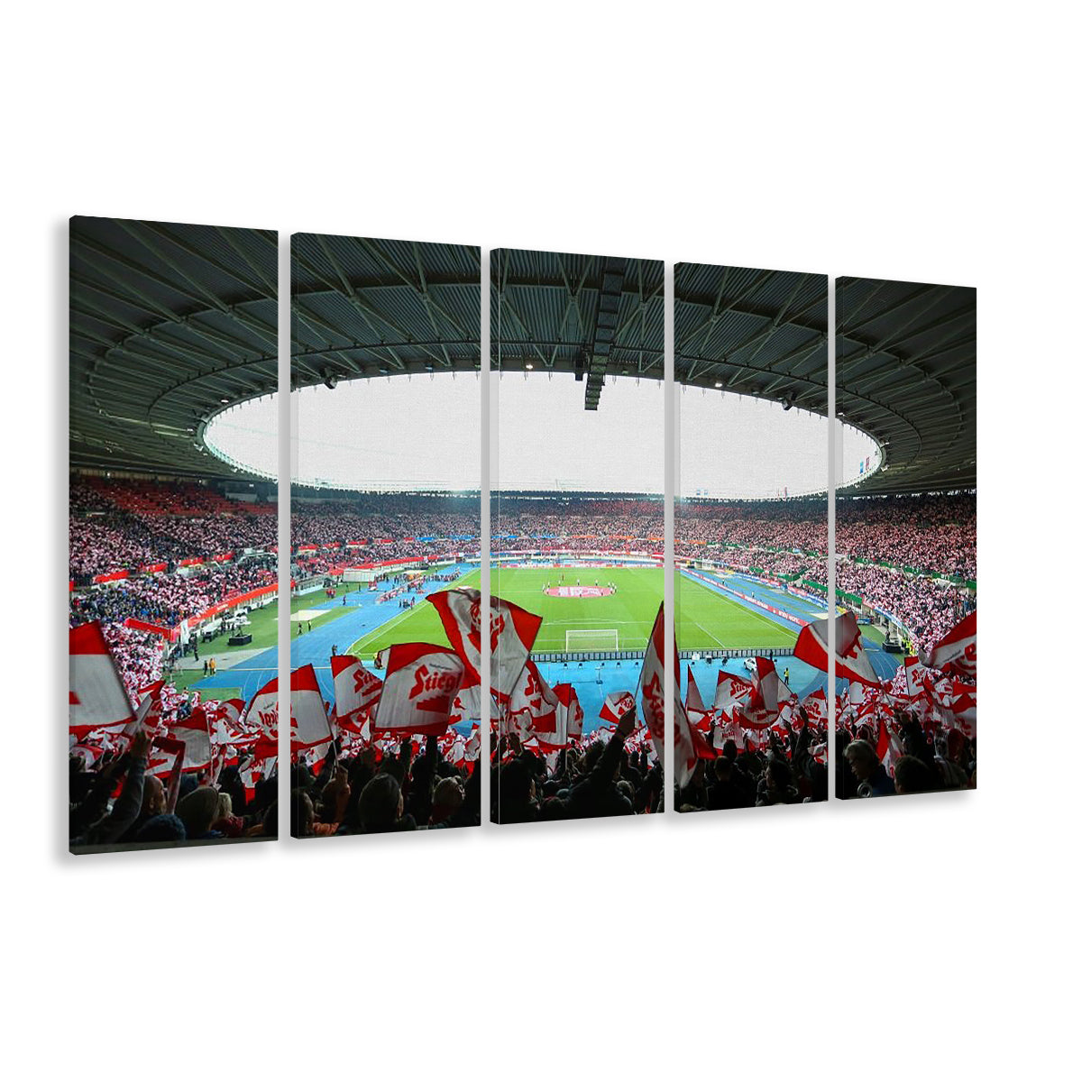 Ernst Happel Stadion Wien, Stadium Canvas, Sport Art, 5 Panel B, Extra Large Canvas, Canvas Print Wall Art
