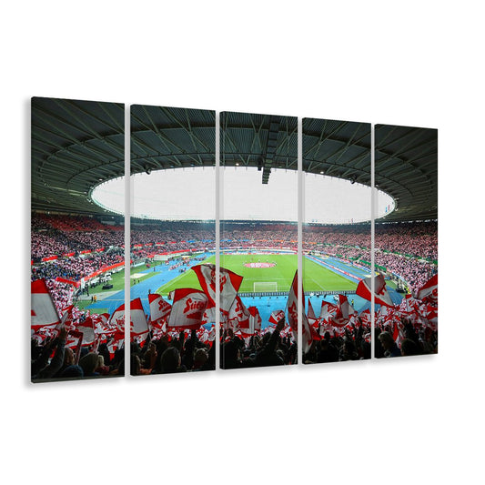 Ernst Happel Stadion Wien, Stadium Canvas, Sport Art, 5 Panel B, Extra Large Canvas, Canvas Print Wall Art