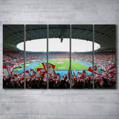 Ernst Happel Stadion Wien, Stadium Canvas, Sport Art, 5 Panel B, Extra Large Canvas, Canvas Print Wall Art