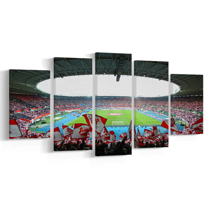 Ernst Happel Stadion Wien, Stadium Canvas, Sport Art, Gift for him, 5 Panel, Large Canvas, Canvas Print Wall Art