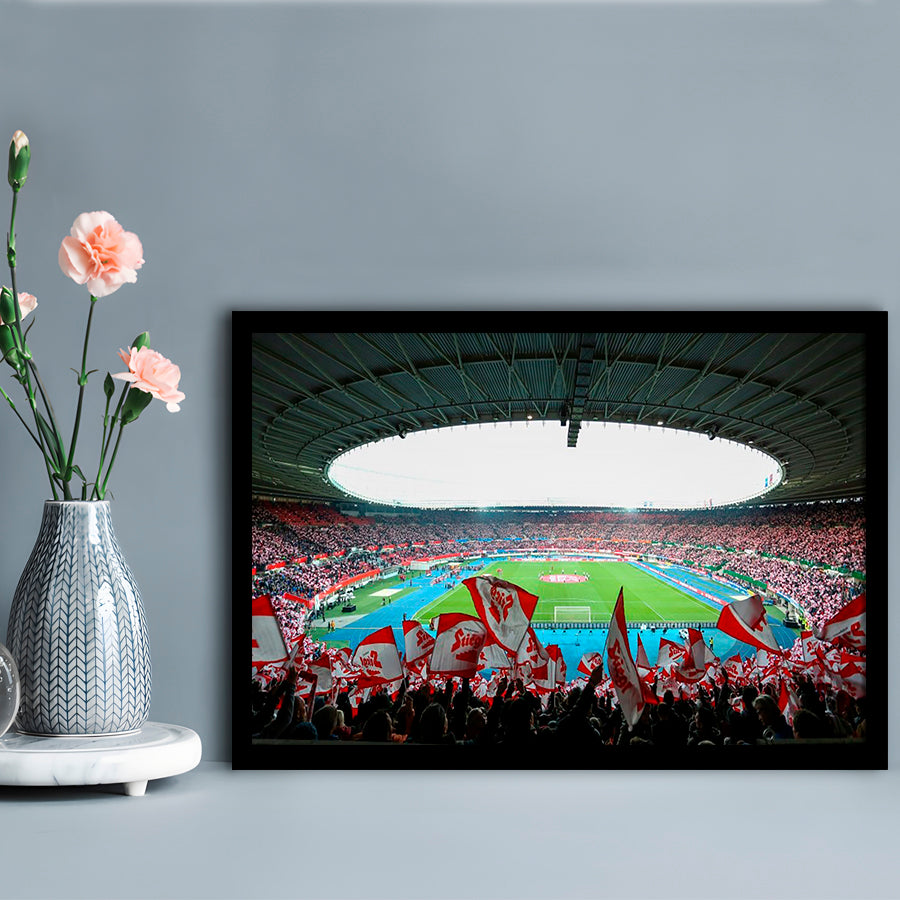 Ernst Happel Stadion Wien, Stadium Canvas, Sport Art, Gift for him, Framed Art Print Wall Decor, Picture Framed