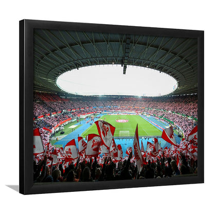 Ernst Happel Stadion Wien, Stadium Canvas, Sport Art, Gift for him, Framed Art Print Wall Decor, Picture Framed