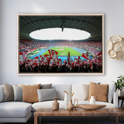 Ernst Happel Stadion Wien, Stadium Canvas, Sport Art, Framed Canvas Print Wall Art, Floating Frame