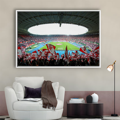 Ernst Happel Stadion Wien, Stadium Canvas, Sport Art, Framed Canvas Print Wall Art, Floating Frame