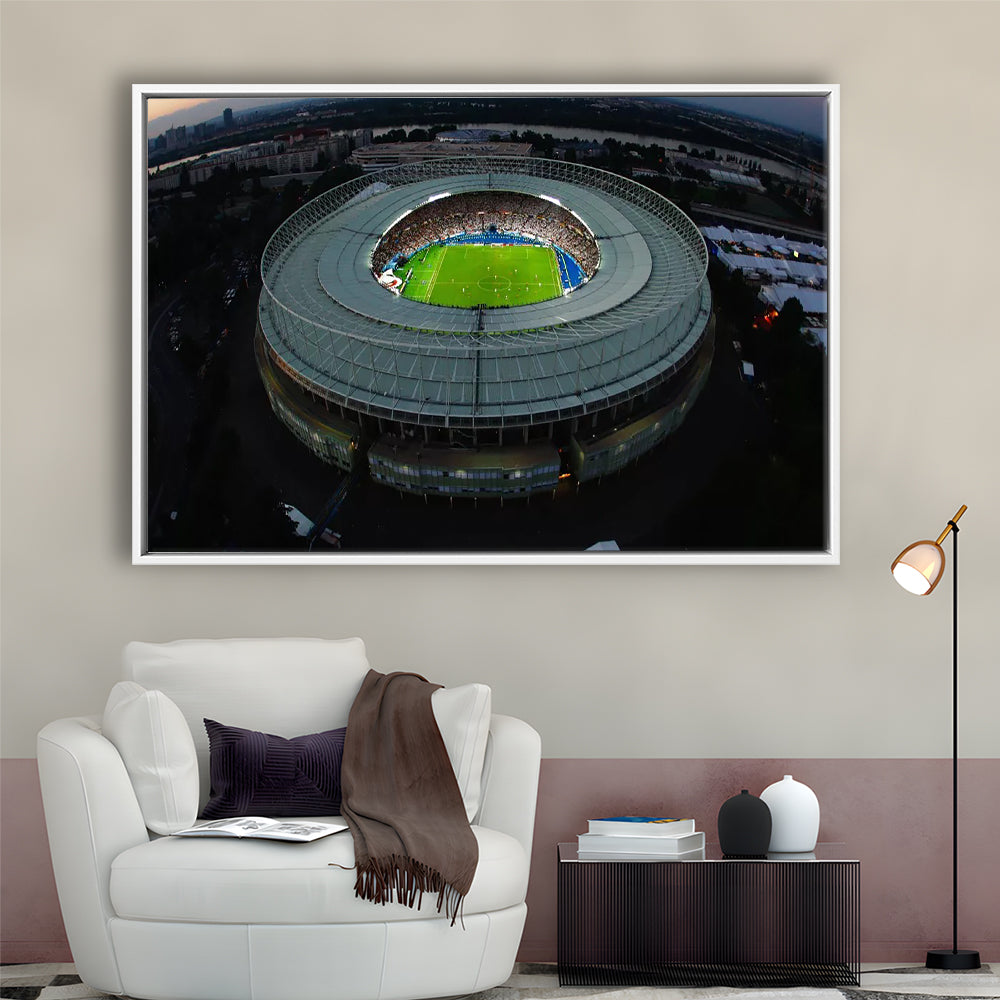 Ernst Happel Stadium in Austria, Stadium Canvas, Sport Art, Framed Canvas Print Wall Art, Floating Frame