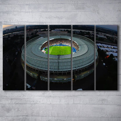 Ernst Happel Stadium in Austria, Stadium Canvas, Sport Art, 5 Panel B, Extra Large Canvas, Canvas Print Wall Art
