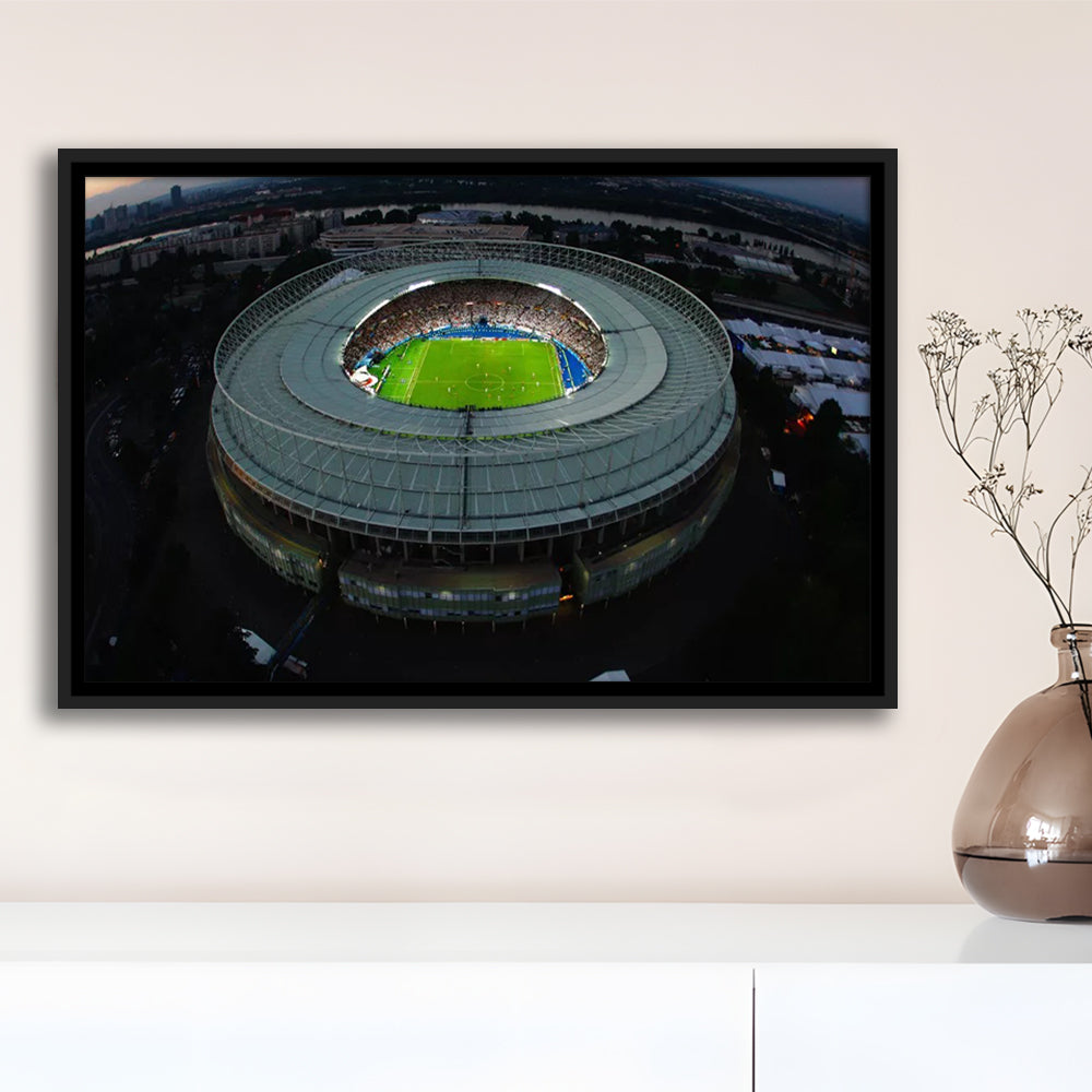 Ernst Happel Stadium in Austria, Stadium Canvas, Sport Art, Framed Canvas Print Wall Art, Floating Frame