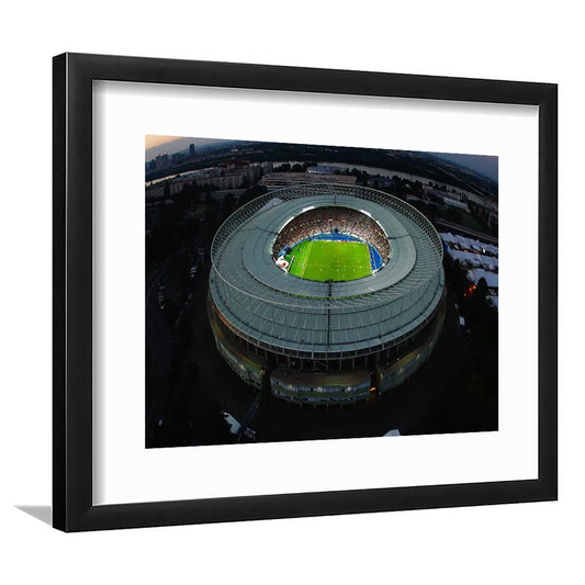 Ernst Happel Stadium in Austria, Stadium Canvas, Sport Art, Gift for him, White Border Framed Art Print Wall Decor