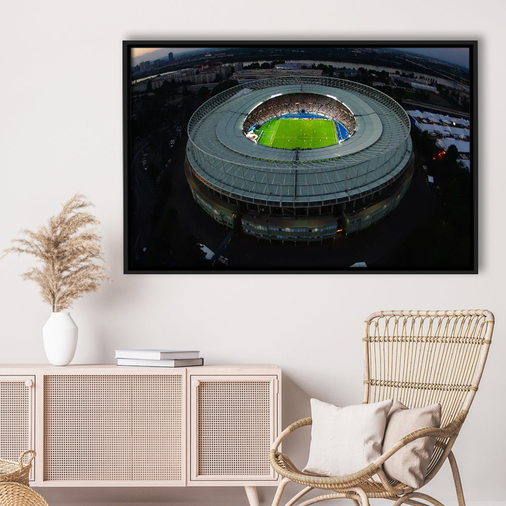 Ernst Happel Stadium in Austria, Stadium Canvas, Sport Art, Framed Canvas Print Wall Art, Floating Frame