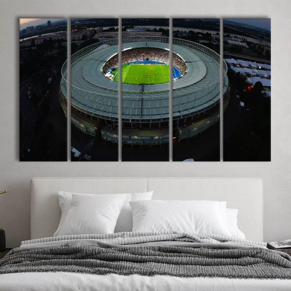 Ernst Happel Stadium in Austria, Stadium Canvas, Sport Art, 5 Panel B, Extra Large Canvas, Canvas Print Wall Art