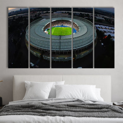 Ernst Happel Stadium in Austria, Stadium Canvas, Sport Art, 5 Panel B, Extra Large Canvas, Canvas Print Wall Art