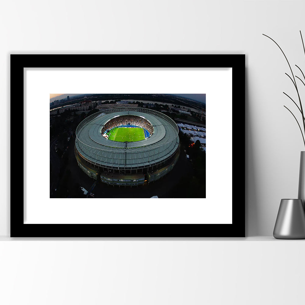 Ernst Happel Stadium in Austria, Stadium Canvas, Sport Art, Gift for him, White Border Framed Art Print Wall Decor