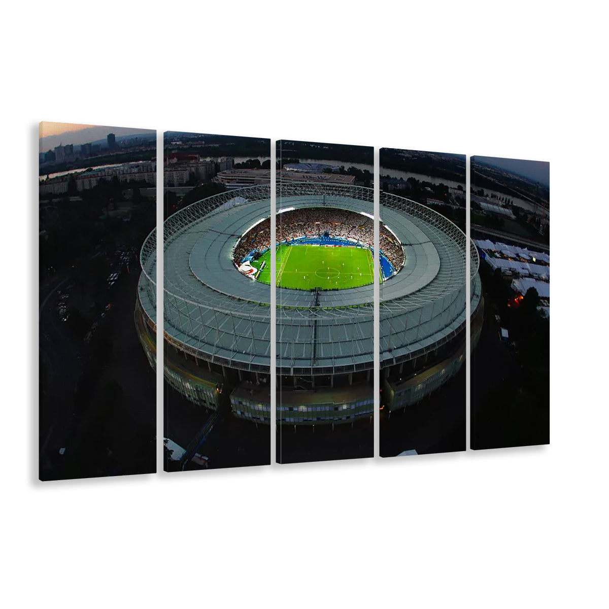 Ernst Happel Stadium in Austria, Stadium Canvas, Sport Art, 5 Panel B, Extra Large Canvas, Canvas Print Wall Art