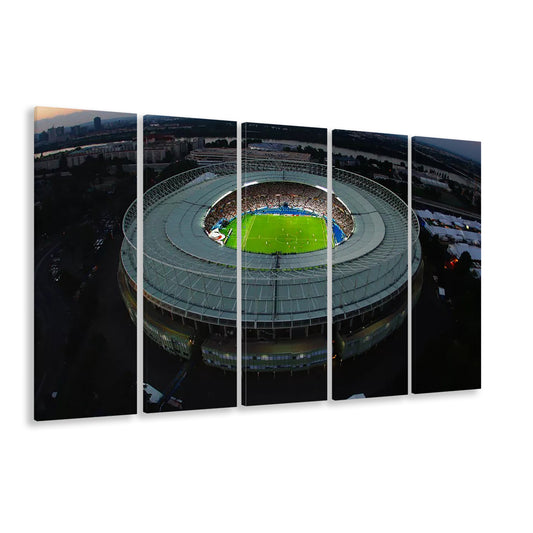 Ernst Happel Stadium in Austria, Stadium Canvas, Sport Art, 5 Panel B, Extra Large Canvas, Canvas Print Wall Art