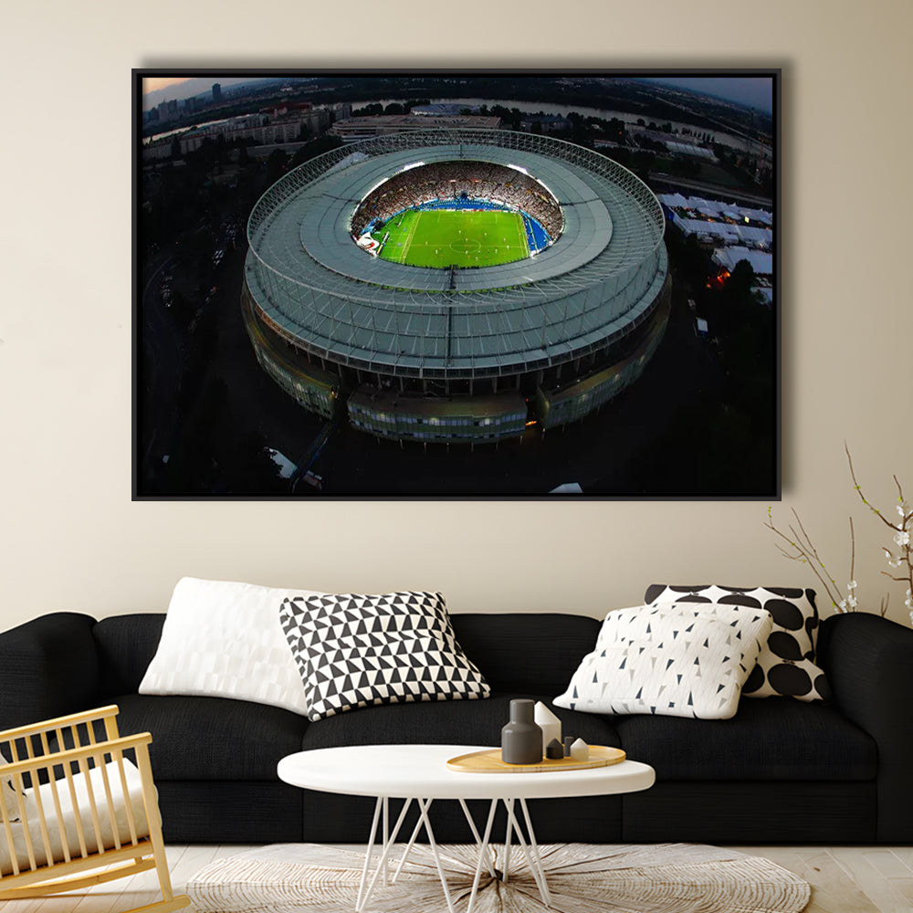 Ernst Happel Stadium in Austria, Stadium Canvas, Sport Art, Framed Canvas Print Wall Art, Floating Frame