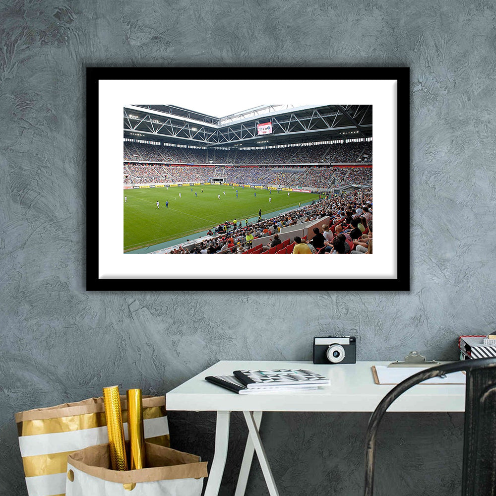 Esprit Arena, Stadium Canvas, Sport Art, Gift for him, White Border Framed Art Print Wall Decor