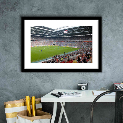 Esprit Arena, Stadium Canvas, Sport Art, Gift for him, White Border Framed Art Print Wall Decor