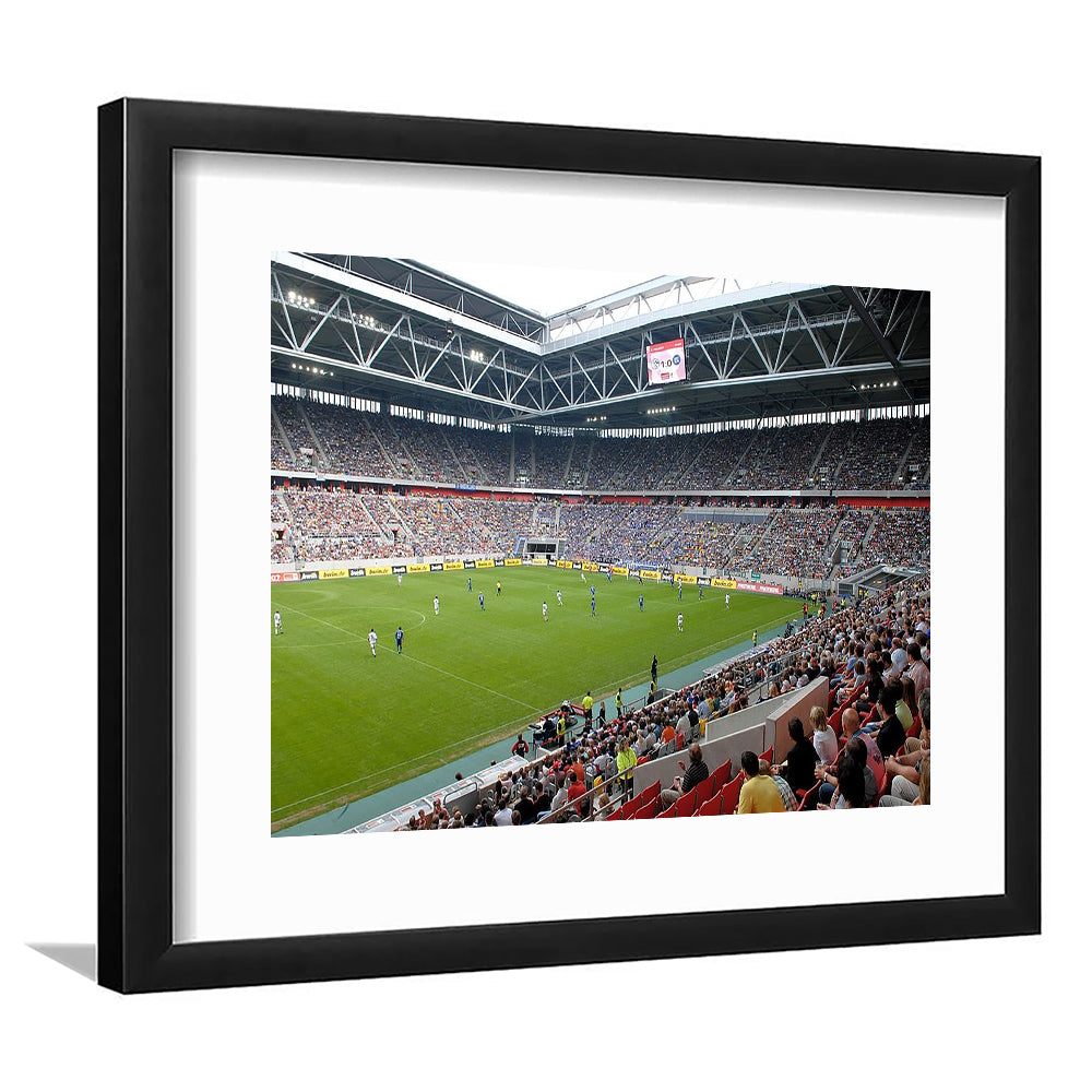 Esprit Arena, Stadium Canvas, Sport Art, Gift for him, White Border Framed Art Print Wall Decor