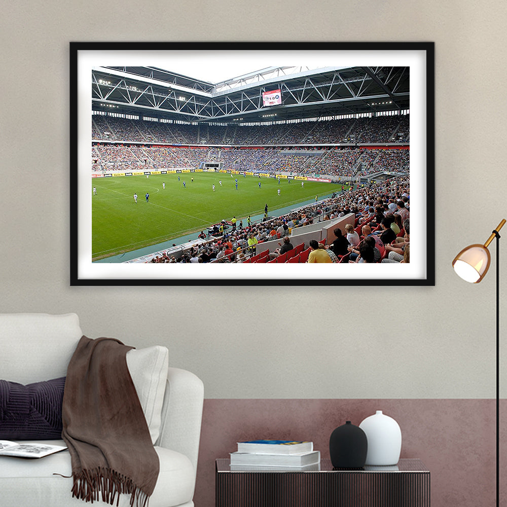 Esprit Arena, Stadium Canvas, Sport Art, Gift for him, White Border Framed Art Print Wall Decor