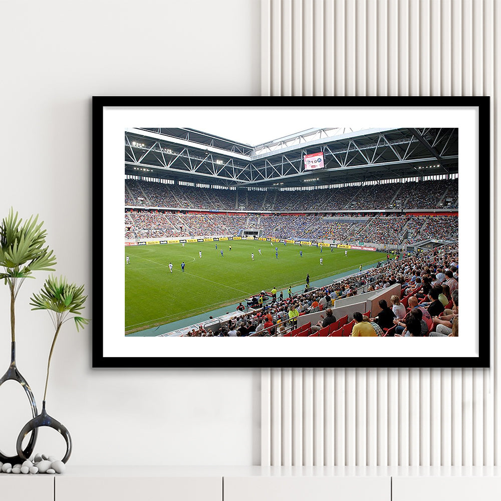 Esprit Arena, Stadium Canvas, Sport Art, Gift for him, White Border Framed Art Print Wall Decor