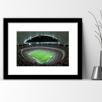 Estadio Akron Estadio Omnilife, Stadium Canvas, Sport Art, Gift for him, White Border Framed Art Print Wall Decor