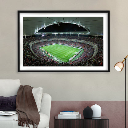 Estadio Akron Estadio Omnilife, Stadium Canvas, Sport Art, Gift for him, White Border Framed Art Print Wall Decor