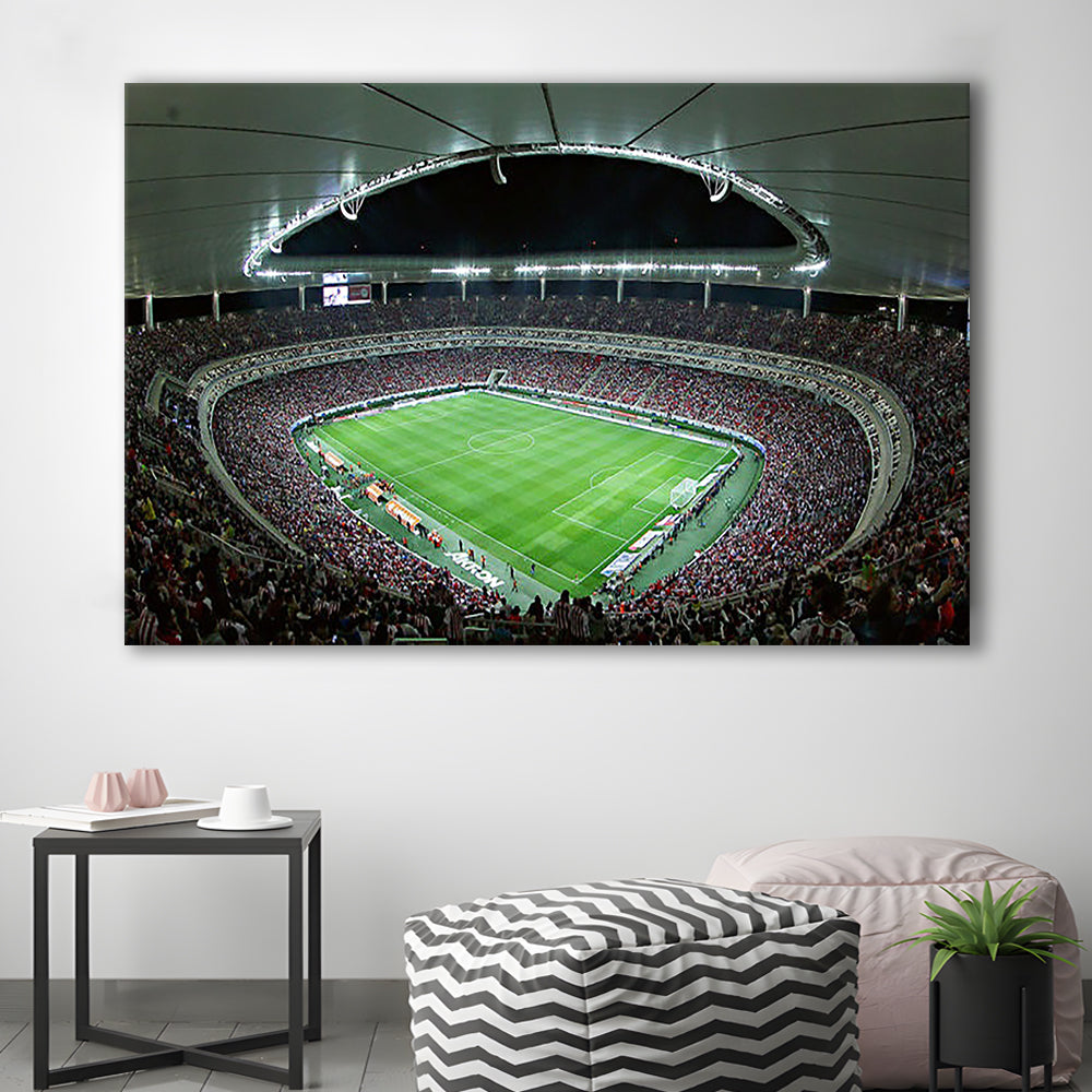 Estadio Akron Estadio Omnilife, Stadium Canvas, Sport Art, Gift for him, Man Cave Decor, Art Print, Canvas Print Wall Art