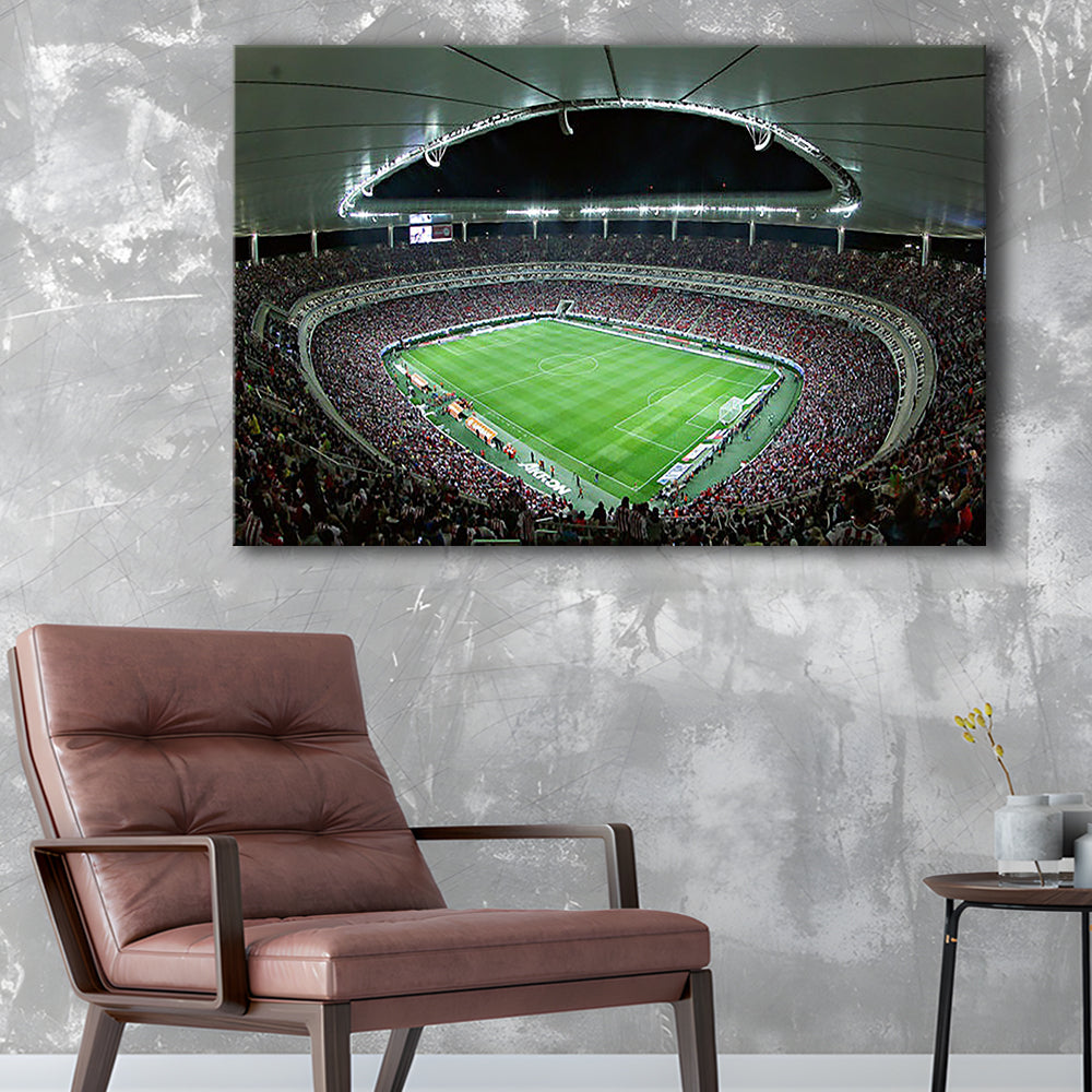 Estadio Akron Estadio Omnilife, Stadium Canvas, Sport Art, Gift for him, Man Cave Decor, Art Print, Canvas Print Wall Art