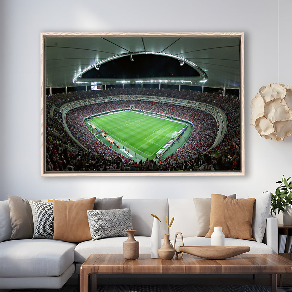 Estadio Akron Estadio Omnilife, Stadium Canvas, Sport Art, Framed Canvas Print Wall Art, Floating Frame