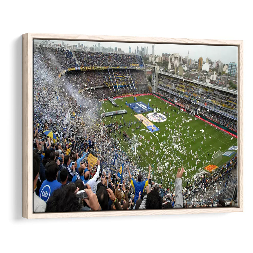 Estadio Alberto J Armando, Stadium Canvas, Sport Art, Framed Canvas Print Wall Art, Floating Frame