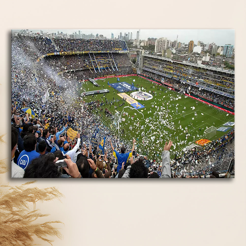 Estadio Alberto J Armando, Stadium Canvas, Sport Art, Gift for him, Man Cave Decor, Art Print, Canvas Print Wall Art