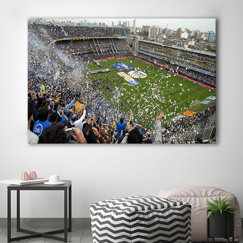 Estadio Alberto J Armando, Stadium Canvas, Sport Art, Gift for him, Man Cave Decor, Art Print, Canvas Print Wall Art