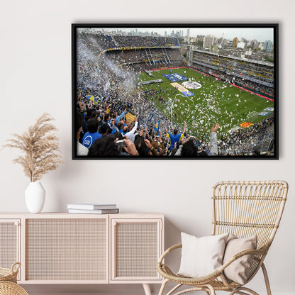 Estadio Alberto J Armando, Stadium Canvas, Sport Art, Framed Canvas Print Wall Art, Floating Frame