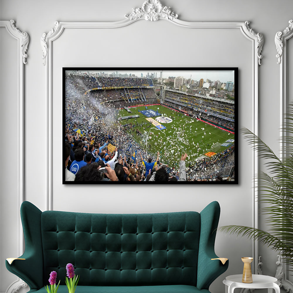 Estadio Alberto J Armando, Stadium Canvas, Sport Art, Gift for him, Framed Art Print Wall Decor, Picture Framed