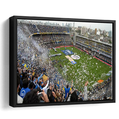Estadio Alberto J Armando, Stadium Canvas, Sport Art, Framed Canvas Print Wall Art, Floating Frame