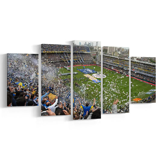 Estadio Alberto J Armando, Stadium Canvas, Sport Art, Gift for him, 5 Panel, Large Canvas, Canvas Print Wall Art