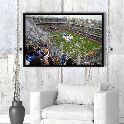 Estadio Alberto J Armando, Stadium Canvas, Sport Art, Framed Canvas Print Wall Art, Floating Frame