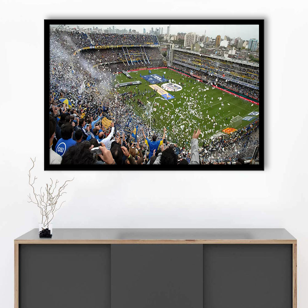 Estadio Alberto J Armando, Stadium Canvas, Sport Art, Gift for him, Framed Art Print Wall Decor, Picture Framed